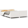 Image de vidaXL Lit en bois massif sans matelas Blanc 140x190 cm pin