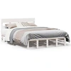 Image de vidaXL Lit en pin massif sans matelas blanc 140x200 cm