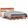 Image de vidaXL Lit en bois massif sans matelas pin brun cireux 140x200 cm