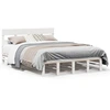 Image de vidaXL Lit en pin massif sans matelas blanc 150x200 cm