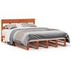 Image de vidaXL Lit en bois massif sans matelas pin brun cireux 150x200 cm