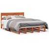 Image de vidaXL Lit en bois massif sans matelas pin brun cireux 135x190 cm