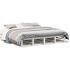 Image de vidaXL Lit en bois massif sans matelas Blanc 200x200 cm pin