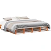 Image de vidaXL Lit en bois massif sans matelas pin brun cireux 200x200