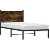 Image de vidaXL Lit métallique sans matelas chêne fumé 75x190 cm