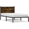 Image de vidaXL Lit métallique sans matelas chêne fumé 107x203 cm