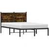 Image de vidaXL Lit métallique sans matelas chêne fumé 120x190 cm