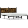 Image de vidaXL Lit métallique sans matelas chêne fumé 137x190 cm