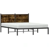 Image de vidaXL Lit métallique sans matelas chêne fumé 140x200 cm