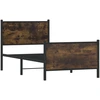 Image de vidaXL Lit métallique sans matelas chêne fumé 90x190 cm
