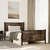Image de vidaXL Lit métallique sans matelas chêne fumé 100x190 cm