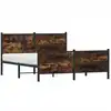 Image de vidaXL Lit métallique sans matelas chêne fumé 137x190 cm