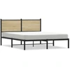 Image de vidaXL Lit métallique sans matelas Chêne Sonoma 150x200 cm