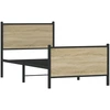 Image de vidaXL Lit métallique sans matelas Chêne Sonoma 90x190 cm