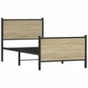 Image de vidaXL Lit en métal sans matelas Chêne Sonoma 90x200 cm