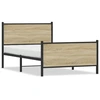 Image de vidaXL Lit métallique sans matelas chêne Sonoma 107x203 cm