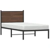 Image de vidaXL Lit métallique sans matelas brun imitation chêne 90x200 cm
