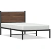 Image de vidaXL Lit métallique sans matelas brun aspect chêne 100x190 cm