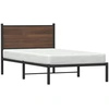 Image de vidaXL Lit métallique sans matelas brun imitation chêne 107x203 cm
