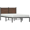 Image de vidaXL Lit métallique sans matelas brun aspect chêne 120x190 cm