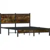 Image de vidaXL Lit métallique sans matelas chêne fumé 140x200 cm