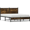 Image de vidaXL Lit métallique sans matelas chêne fumé 140x190 cm