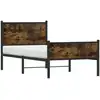 Image de vidaXL Lit métallique sans matelas chêne fumé 75x190 cm
