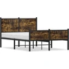 Image de vidaXL Lit métallique sans matelas chêne fumé 120x190 cm