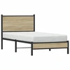 Image de vidaXL Lit en métal sans matelas Chêne Sonoma 90x200 cm