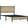 Image de vidaXL Lit métallique sans matelas Chêne Sonoma 100x200 cm