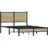Image de vidaXL Lit métallique sans matelas Chêne Sonoma 120x190 cm