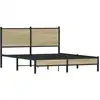 Image de vidaXL Lit métallique sans matelas chêne Sonoma 137x190 cm