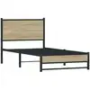Image de vidaXL Lit métallique sans matelas chêne Sonoma 80x200 cm