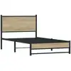 Image de vidaXL Lit métallique sans matelas Chêne Sonoma 100x200 cm