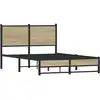 Image de vidaXL Lit métallique sans matelas Chêne Sonoma 120x190 cm