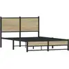 Image de vidaXL Lit métallique sans matelas Chêne Sonoma 120x200 cm