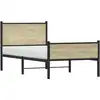 Image de vidaXL Lit métallique sans matelas Chêne Sonoma 90x190 cm