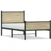 Image de vidaXL Lit métallique sans matelas Chêne Sonoma 100x200 cm