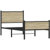 Image de vidaXL Lit métallique sans matelas chêne Sonoma 107x203 cm