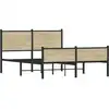 Image de vidaXL Lit métallique sans matelas Chêne Sonoma 140x190 cm
