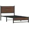 Image de vidaXL Lit métallique sans matelas brun aspect chêne 75x190 cm