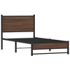 Image de vidaXL Lit métallique sans matelas brun imitation chêne 90x190 cm