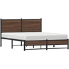 Image de vidaXL Lit métallique sans matelas brun imitation chêne 140x190 cm