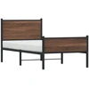 Image de vidaXL Lit métallique sans matelas brun imitation chêne 80x200 cm