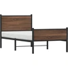 Image de vidaXL Lit métallique sans matelas brun imitation chêne 90x190 cm