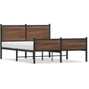 Image de vidaXL Lit métallique sans matelas aspect chêne 140x190 cm