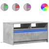 Image de vidaXL Table basse LED gris béton Matériau dérivé du bois