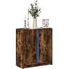 Image de vidaXL LED-Sideboard chêne fumé 77x34x85 cm bois composite