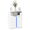 Image de vidaXL LED-Sideboard Blanc 77x34x100 cm Bois composite