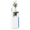 Image de vidaXL LED-Sideboard Blanc 42,5x34x100 cm Matériau dérivé du bois